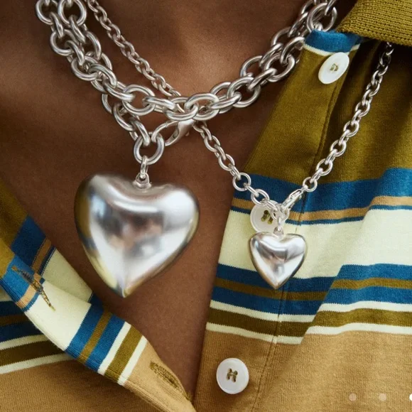 Roxanne Assoulin Silver Heart Necklace - Picture 4 of 8